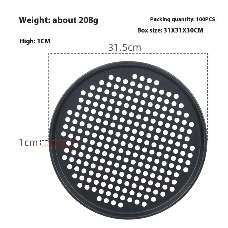 Baking Mold Large Size Round Punching Non-stick Pizza Plate