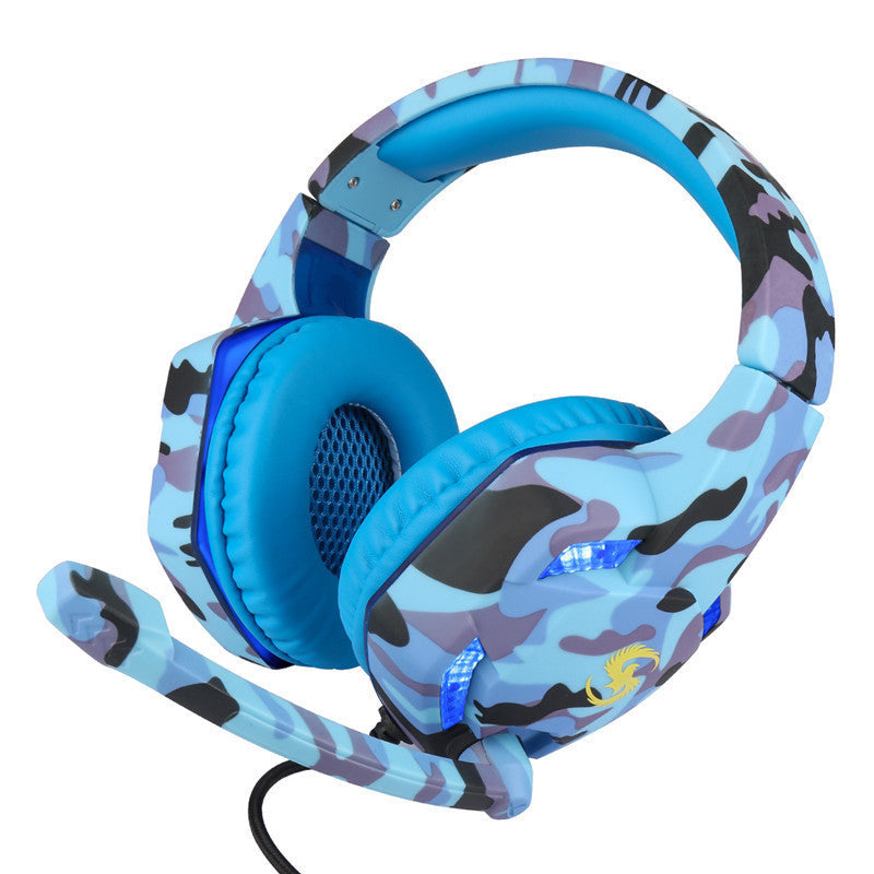 Camouflage Gaming Headset Luminous Headset T-176 Headset Headset Wired Headset Strong Bass AuraRitmo