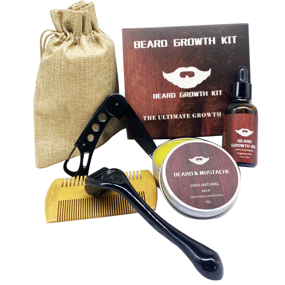 Microneedle Beard Growth Pen Set Beard Cream Beard Comb 540 Microneedle