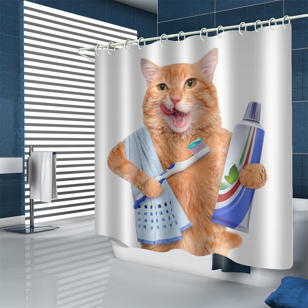 Shower curtain curtain waterproof