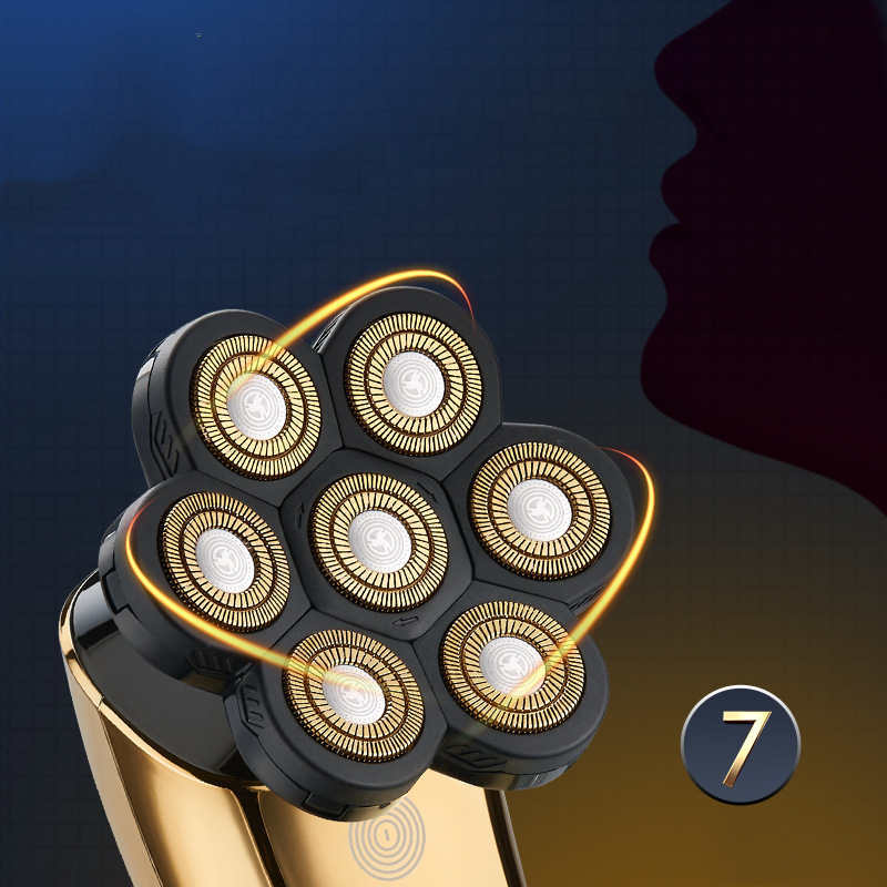 Self-rechargeable Razor Bald Machine With Seven Heads