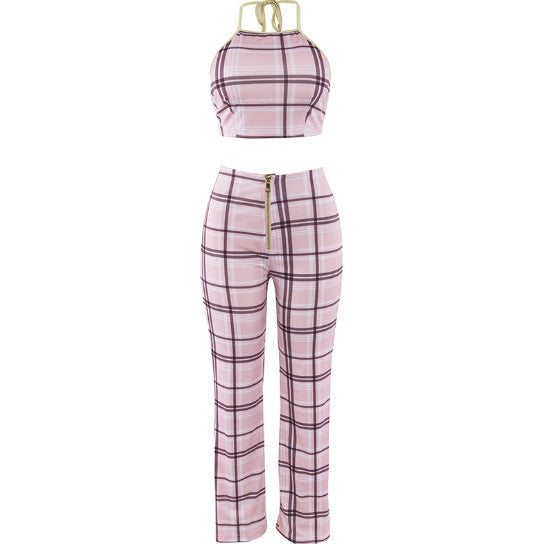 Checked sportswear suit