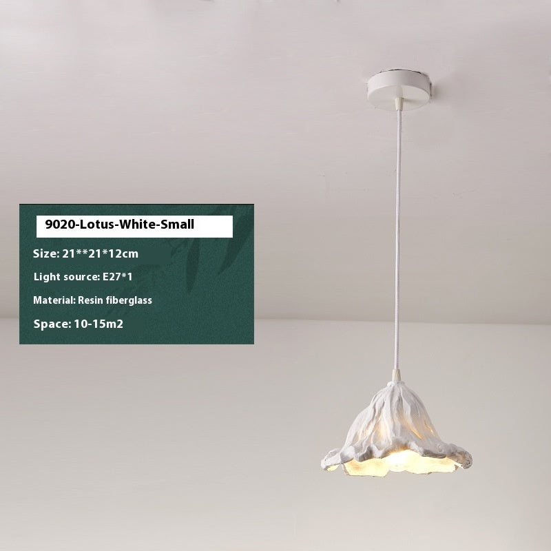 Lotus Leaf Retro Japanese Style Bed Head Restaurant Decoration Small Droplight