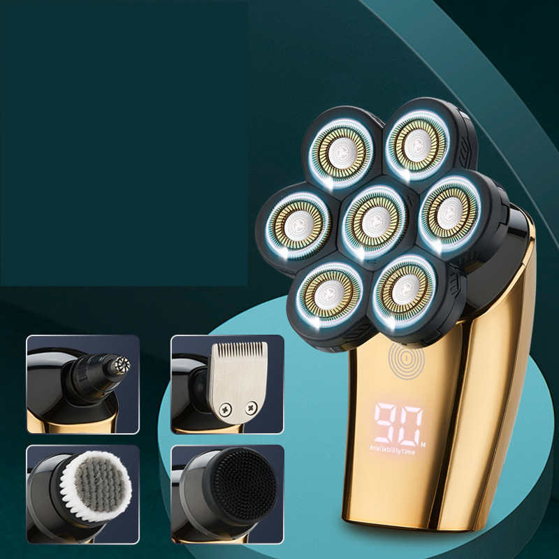 Self-rechargeable Razor Bald Machine With Seven Heads