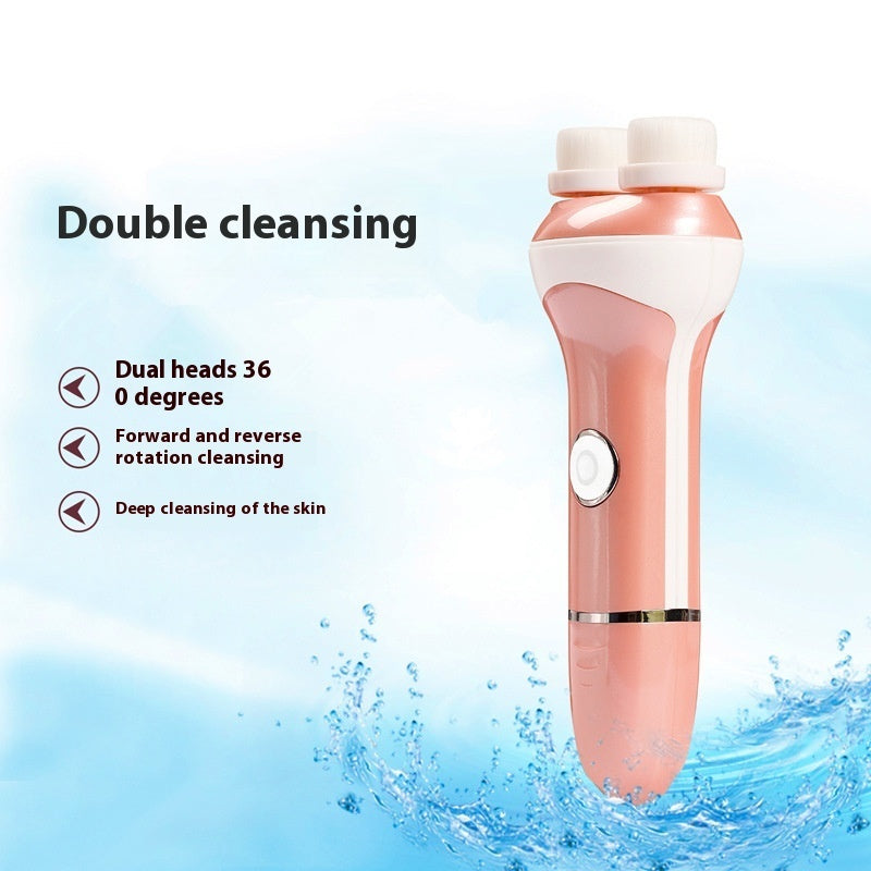 Skin Cleaning Facial Brush Soft And Does Not Hurt Skin Double-headed Speed Control Electric