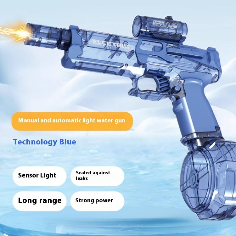 Fire Rat Electric Water Pistol Cool Light Full Automatic Water Spray Gun Summer Toy Sports Entertainment Children Gifts