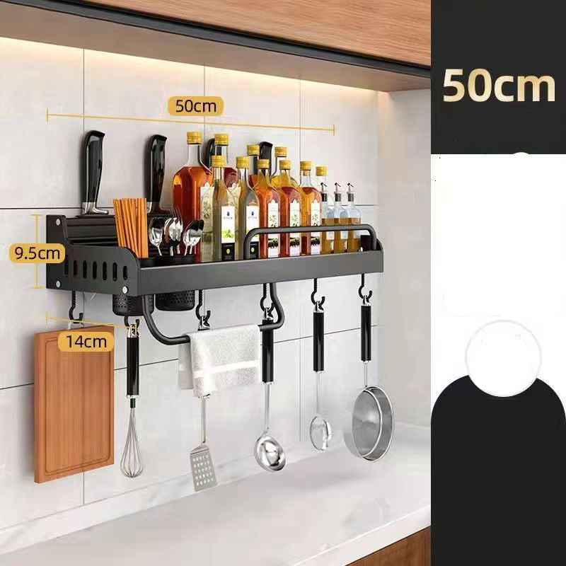 Kitchen Seasoning Shelf Wall-mounted Perforation-free Storage