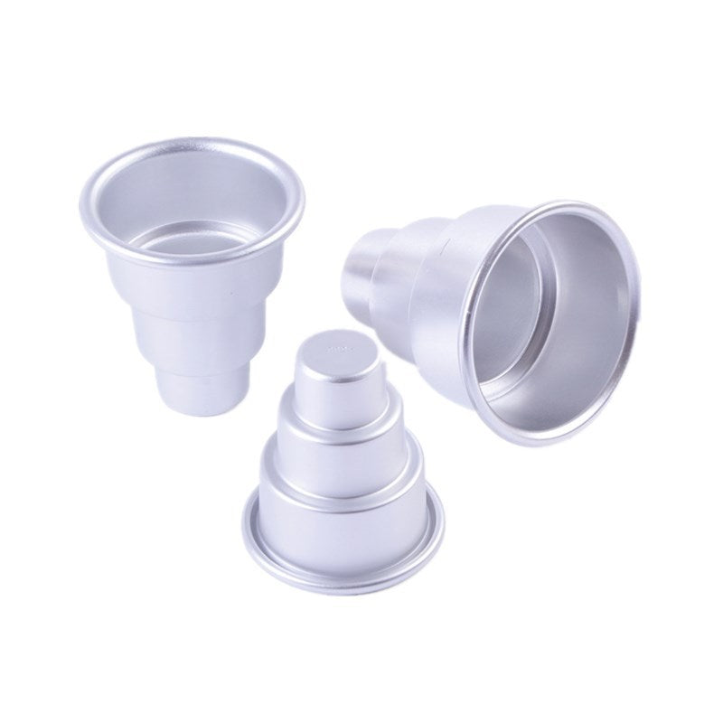 Mini three-layer aluminum alloy cake mold ,