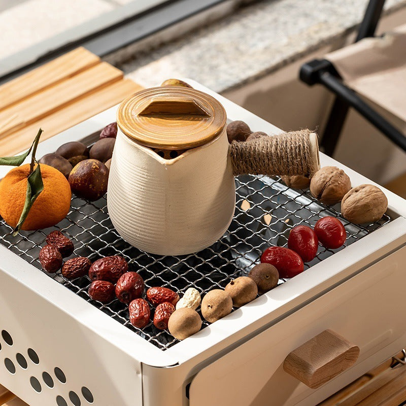Square Barbecue Oven Outdoor Courtyard Oven Charcoal Charcoal Barbecue Grill AuraRitmo