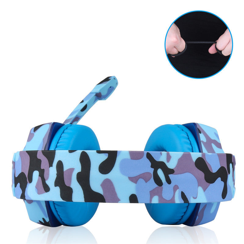 Camouflage Gaming Headset Luminous Headset T-176 Headset Headset Wired Headset Strong Bass AuraRitmo