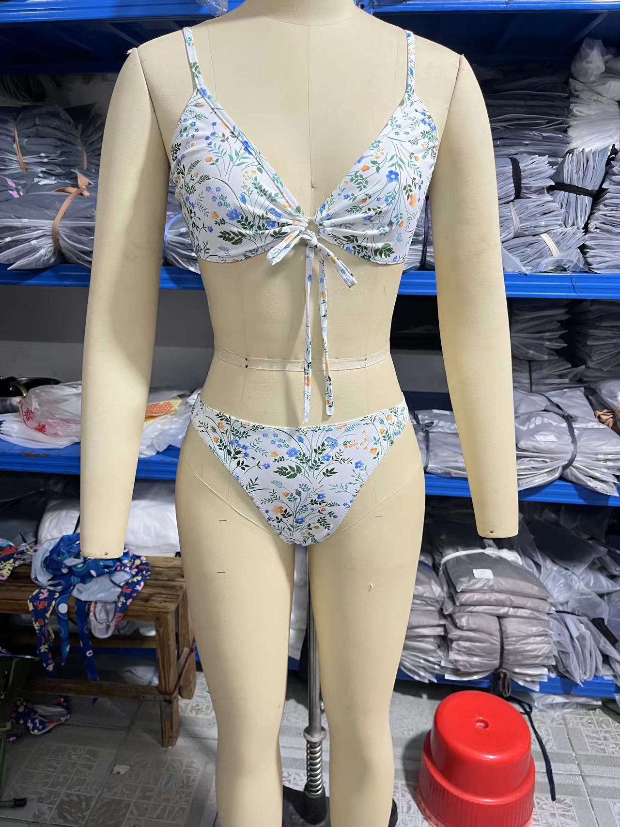Transparent And Opaque Meat No Sun Marks Breathable Bandage Swimsuit