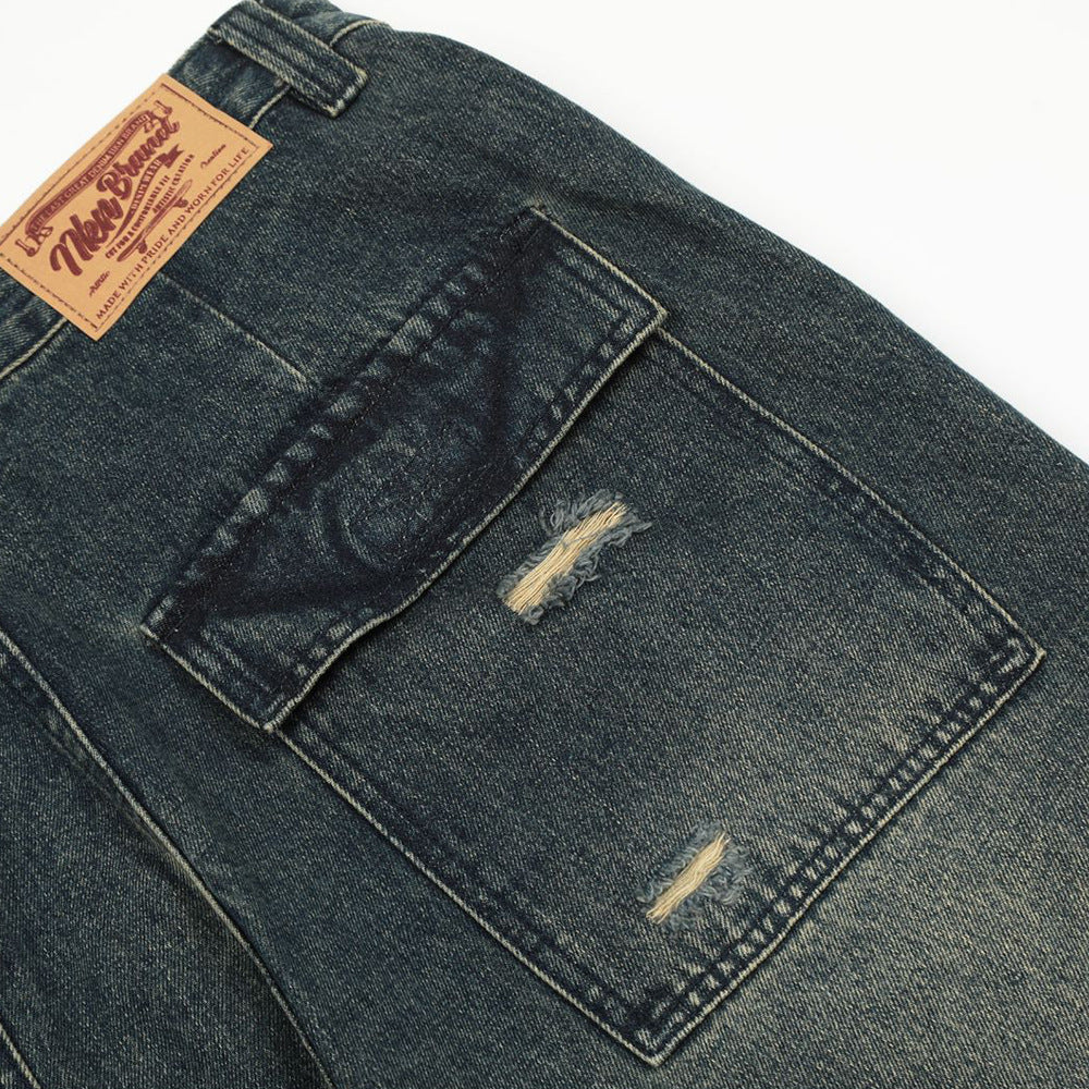 Punk Ripped Cargo Jeans Men's Clothing