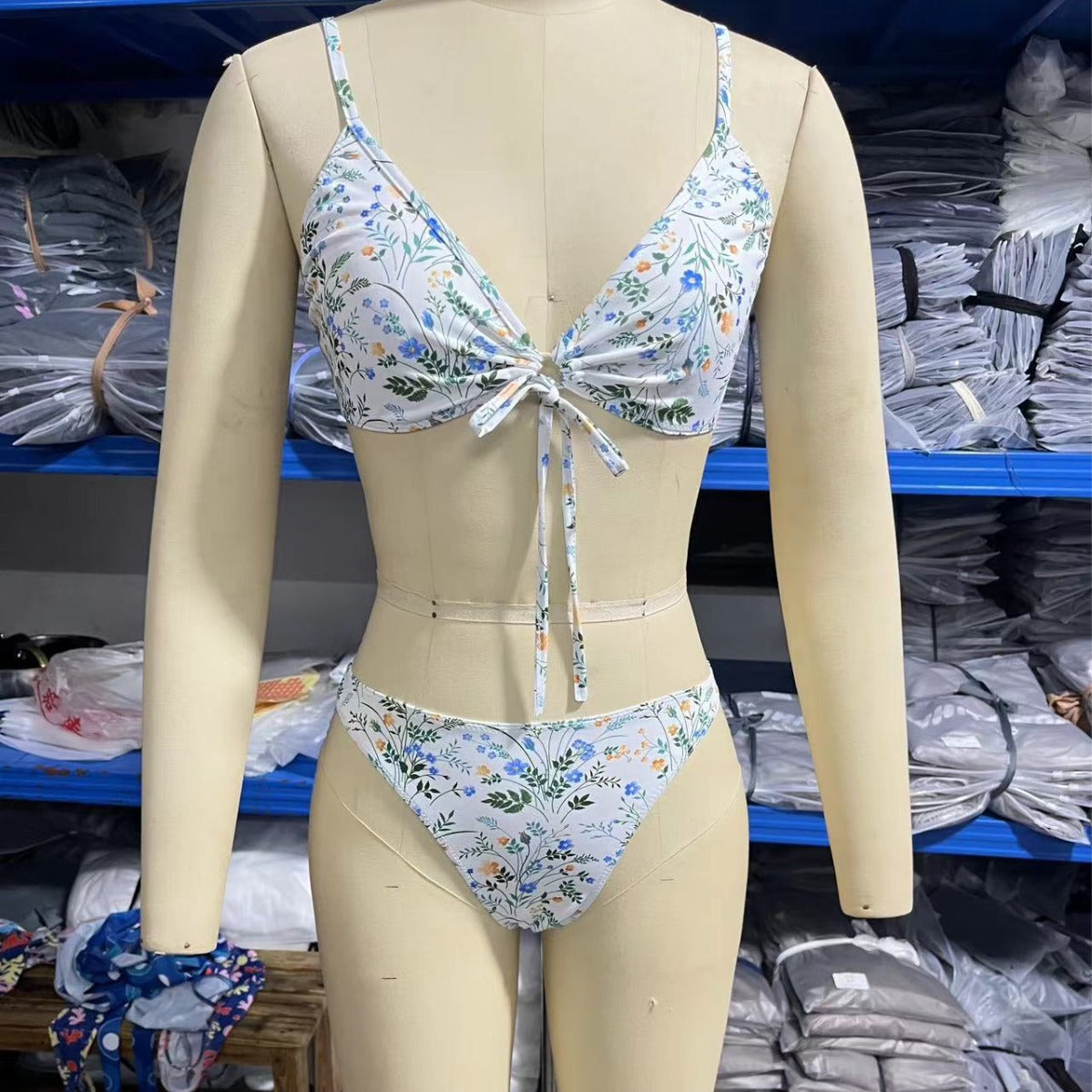 Transparent And Opaque Meat No Sun Marks Breathable Bandage Swimsuit