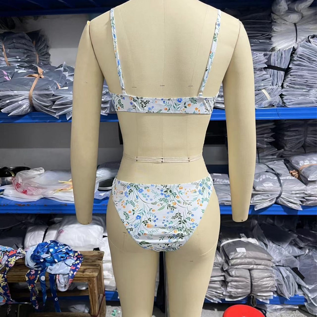 Transparent And Opaque Meat No Sun Marks Breathable Bandage Swimsuit