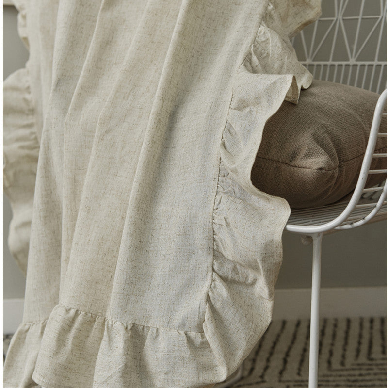 Curtain Pleated Ruffled Semi Blackout Curtain Fabric