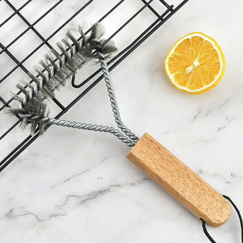 Oak Handle BBQ Wire Cleaning Brush