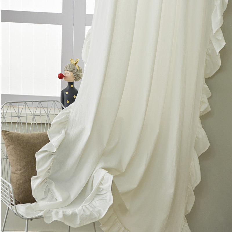 Curtain Pleated Ruffled Semi Blackout Curtain Fabric