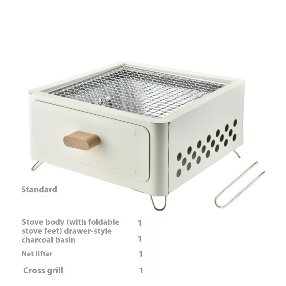 Square Barbecue Oven Outdoor Courtyard Oven Charcoal Charcoal Barbecue Grill AuraRitmo