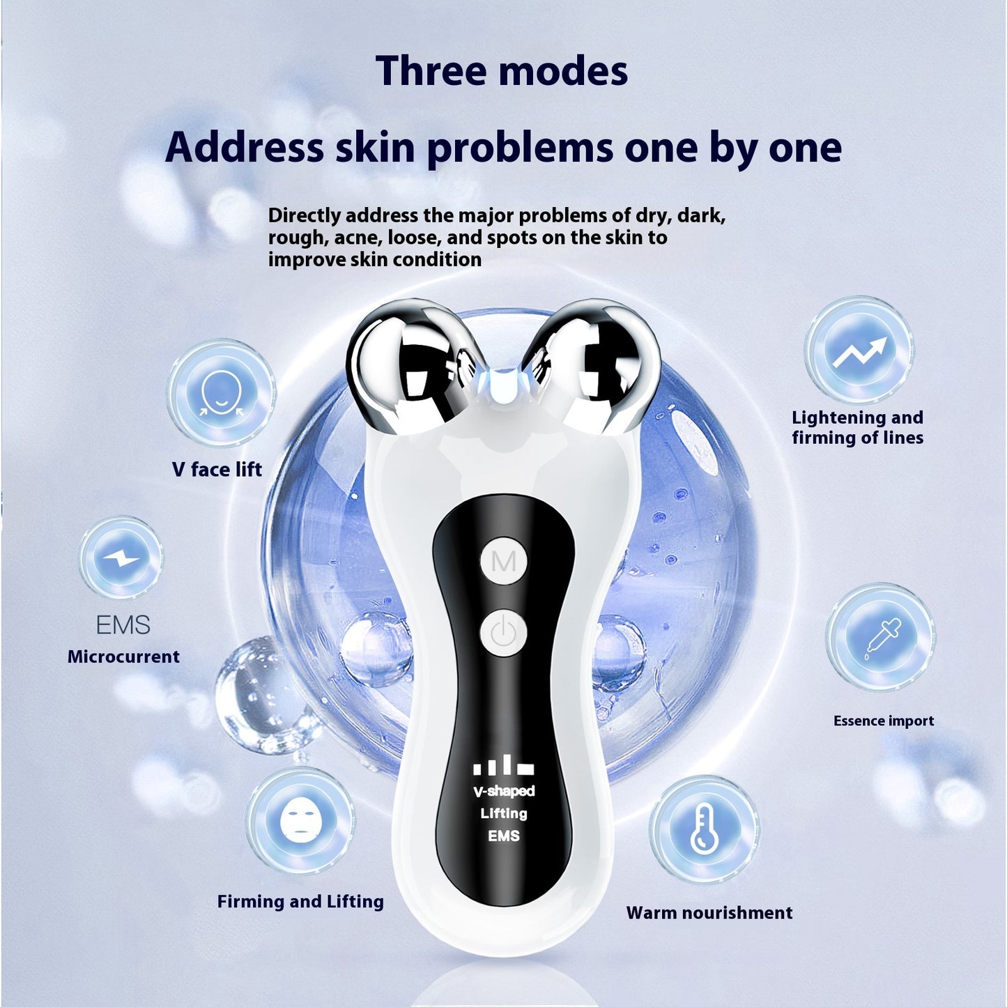 Micro Current Lifting Machine Face Beauty Import Instrument Household Facial Rejuvenation Roller Massager