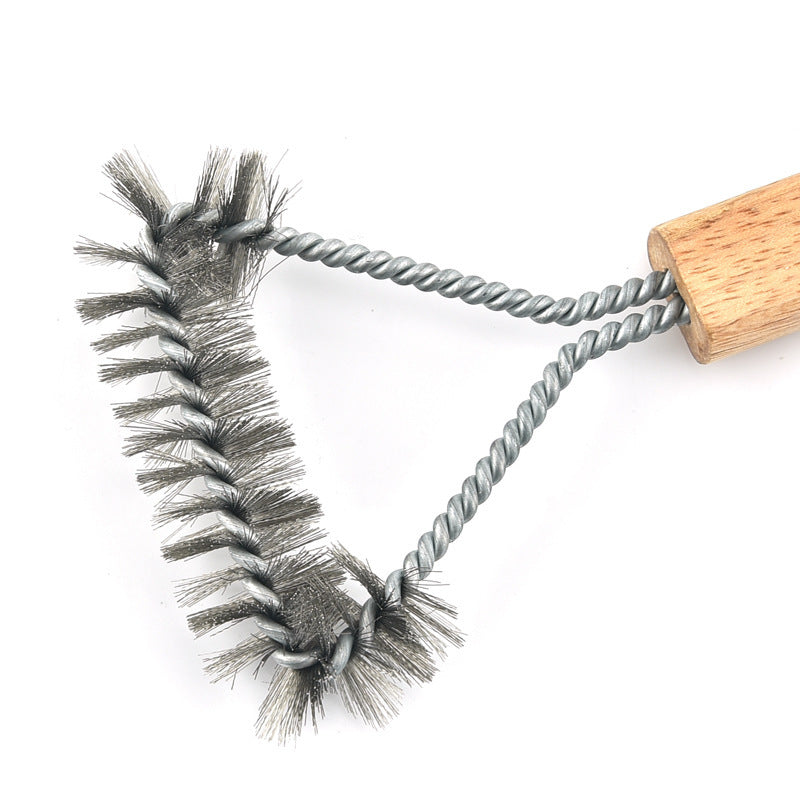 Oak Handle BBQ Wire Cleaning Brush