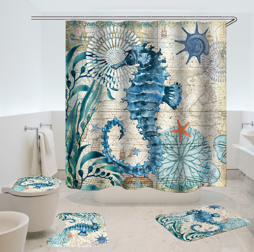 Polyester Waterproof Shower Curtain Partition Curtain