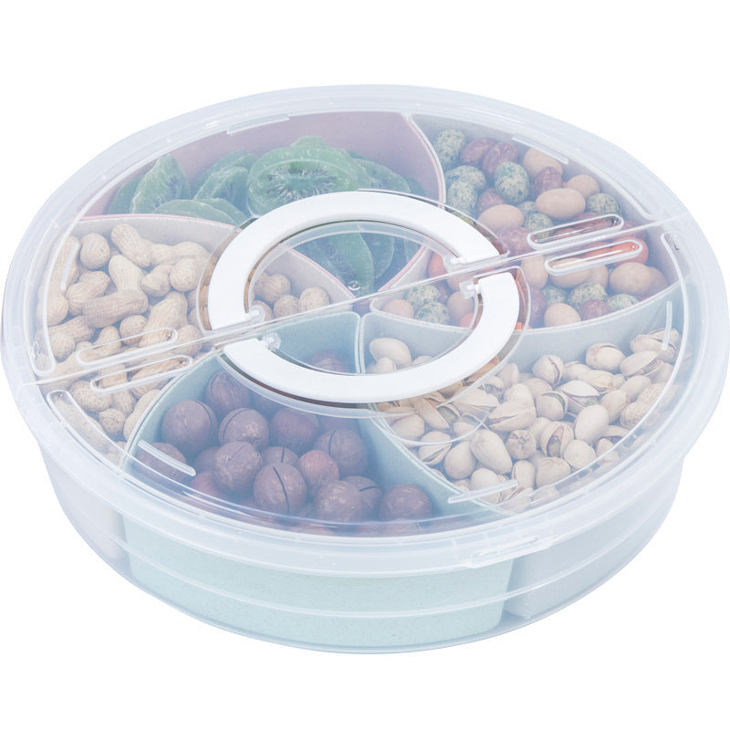 Creative Round Fruit Box Honeycomb Living Room Home Candy Snack Plastic Transparent Fruit Plate