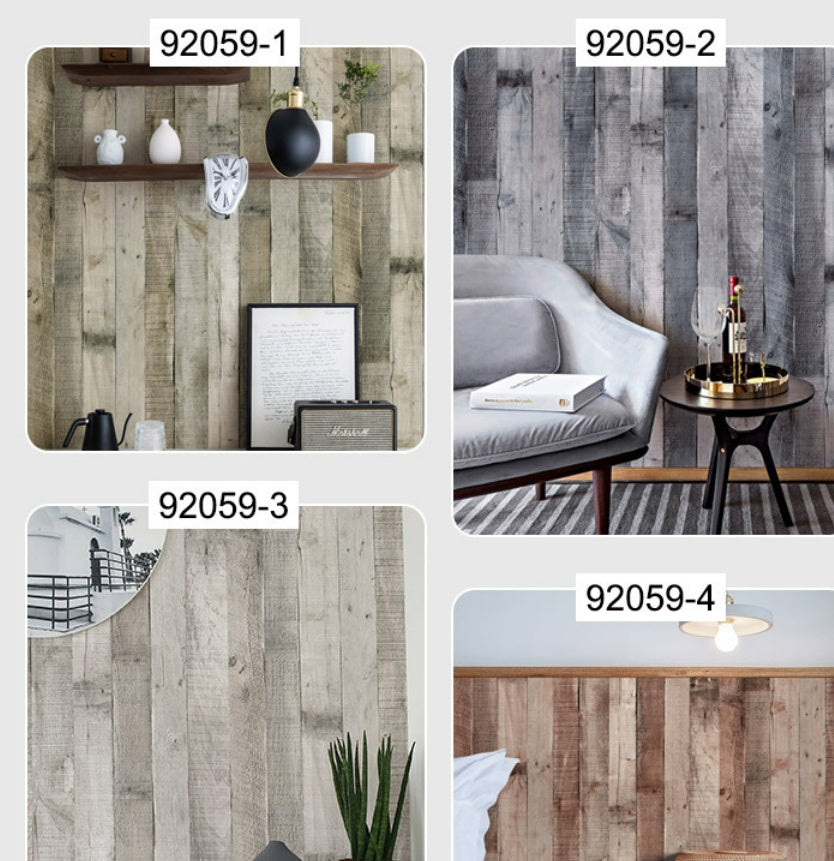 Thickened 3D Stickers Wall Renovation Self-adhesive Wood Grain Wallpaper Simulation