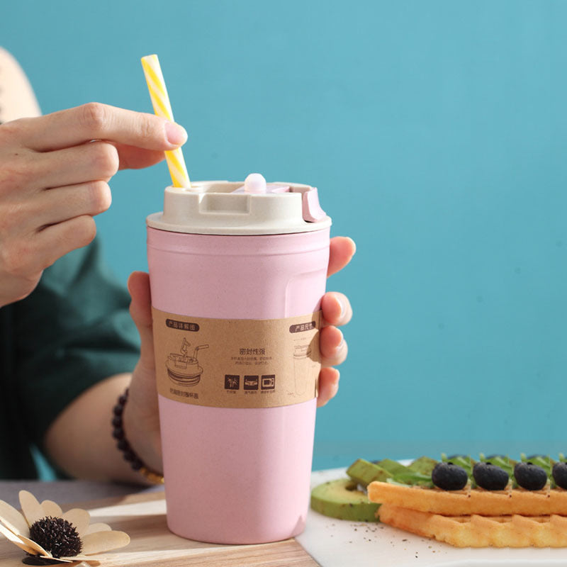 420ml Portable Practical Reusable Bamboo Fiber Coffee Cups