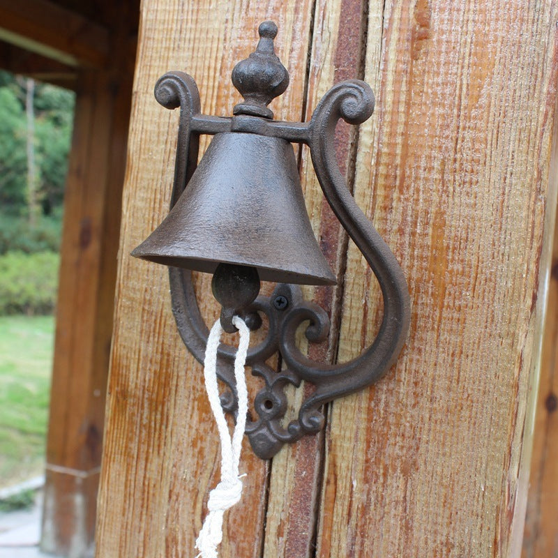 European vintage hand ring the bell