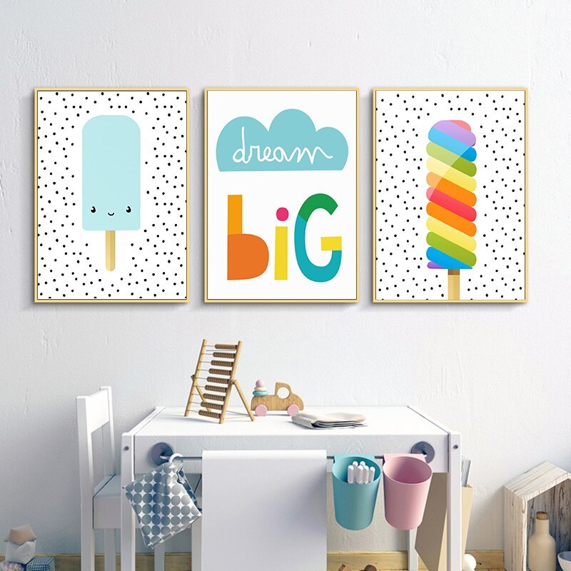 Home Cartoon Bedroom Creative Paintings
