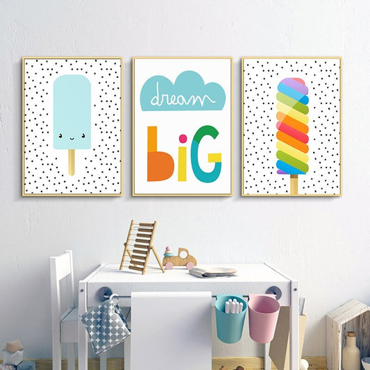 Home Cartoon Bedroom Creative Paintings