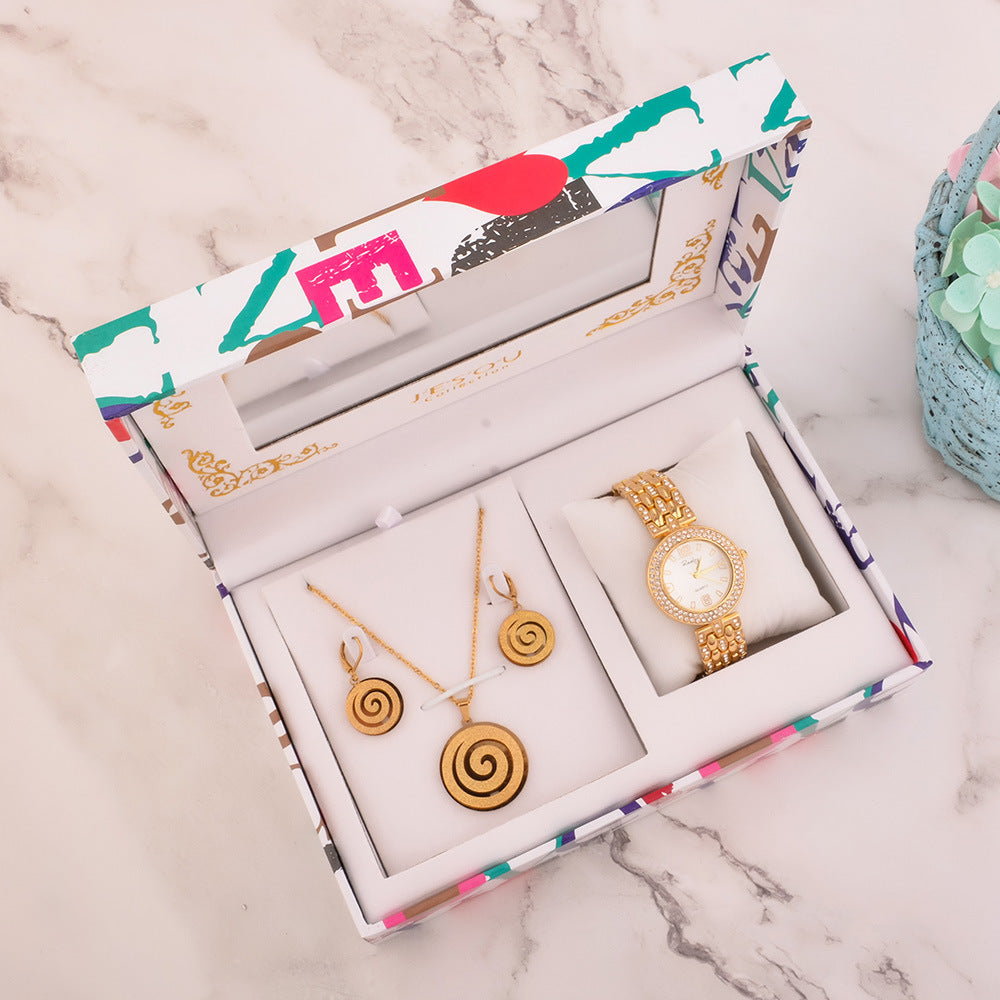 Women's Gift Watch Necklace Set