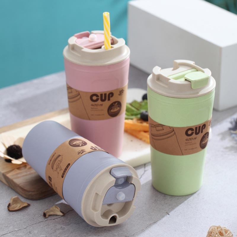 420ml Portable Practical Reusable Bamboo Fiber Coffee Cups