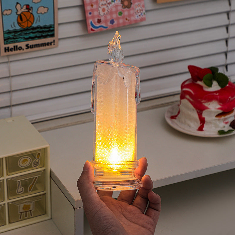 Ins Wind Roman Wave Oblique Candle Table Lamp Desktop Ornament