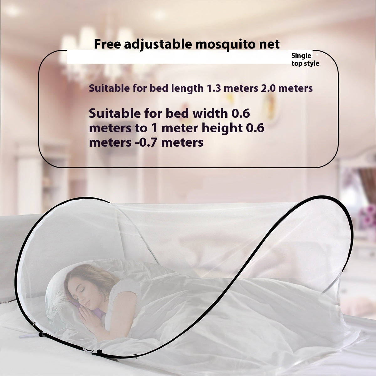 Installation-free Single Bed Student Dormitory Hotel Household Mosquito Net AuraRitmo