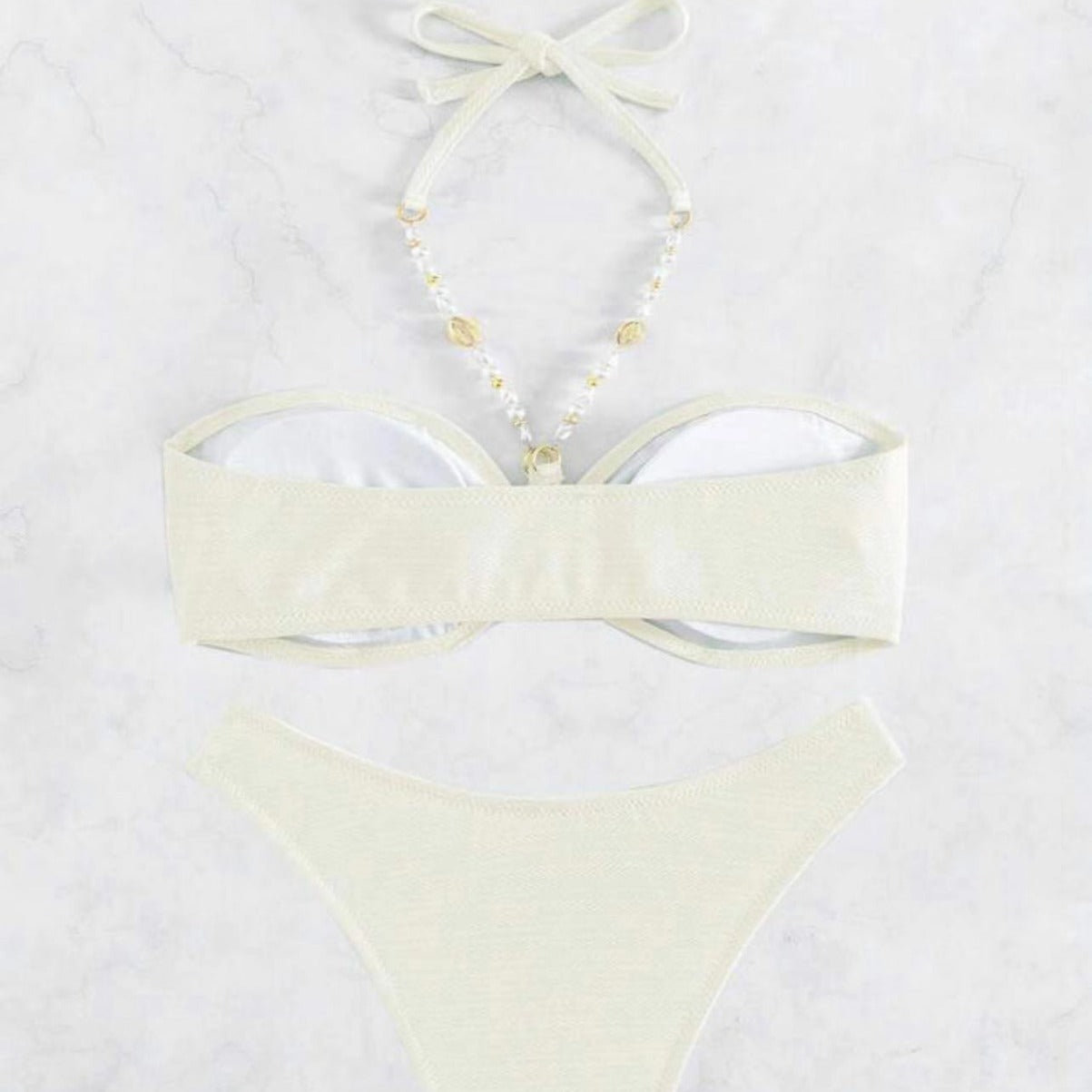 New Pure Color Halter Women's Beach Bikini