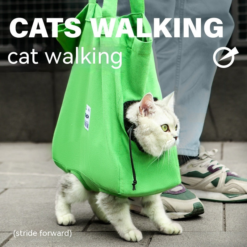 Portable Breathable Canvas Cat Diaper Bag Pet Backpack