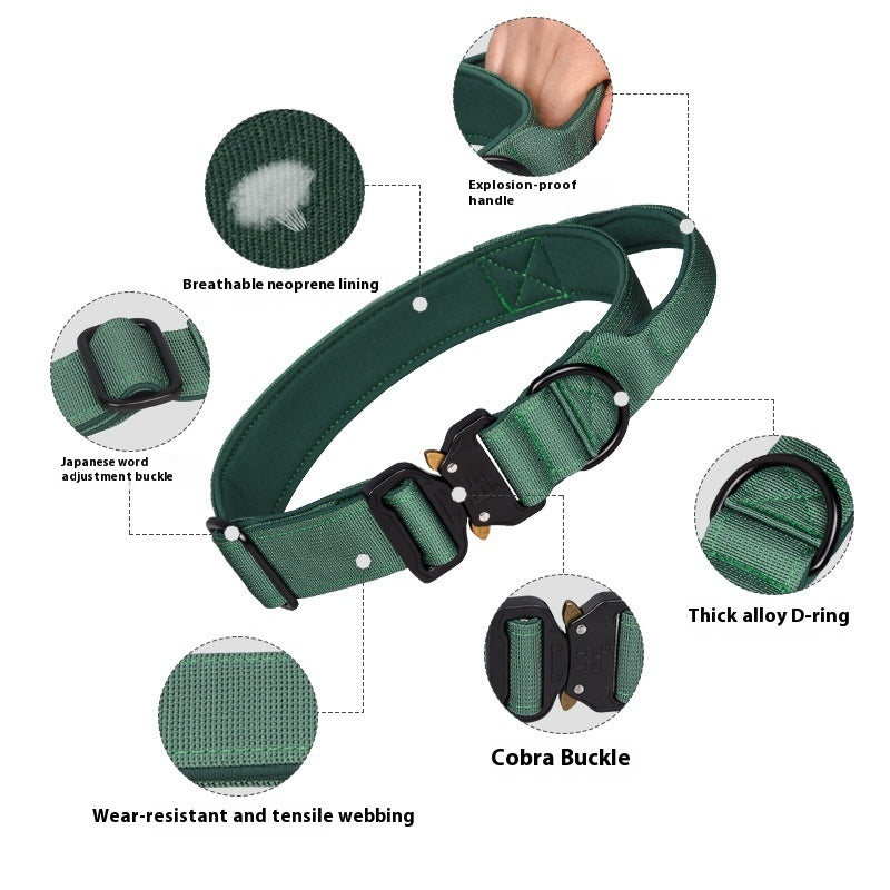 Tactical Collar Nylon Pet Release Buckle Outdoor Collar