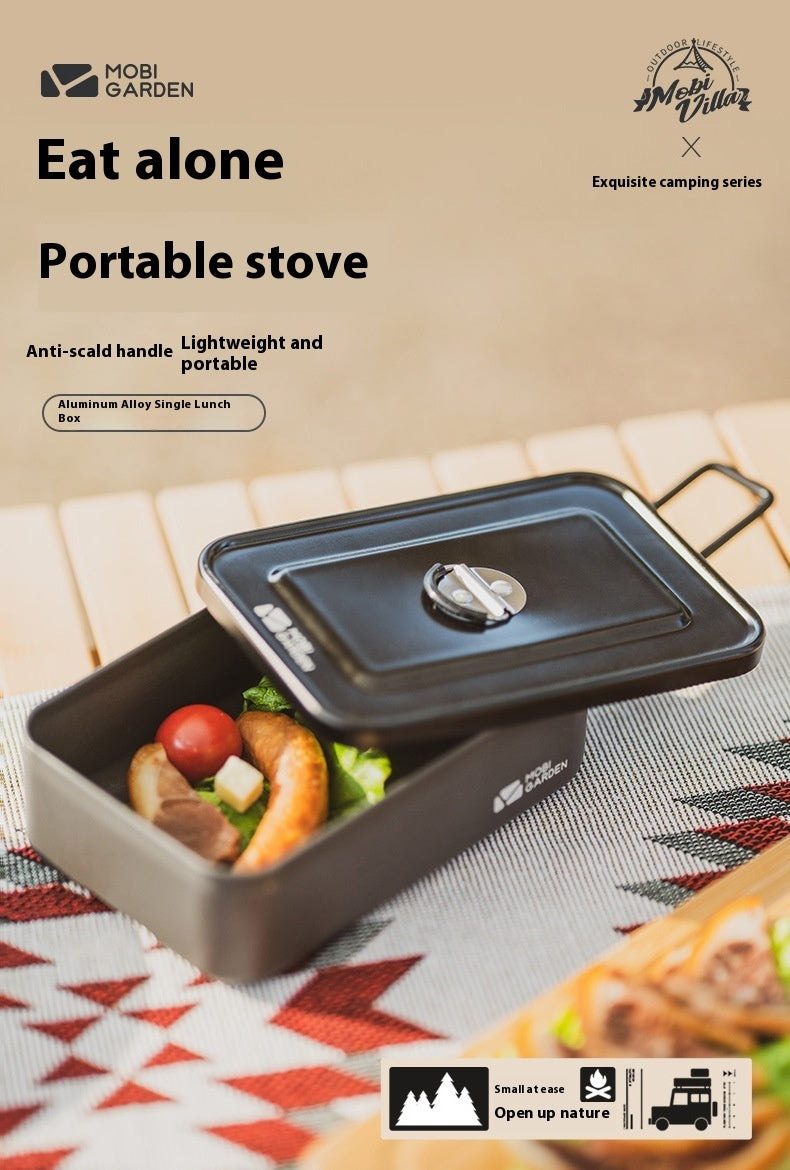 Aluminum Alloy Single Lunch Box Outdoor Camping Lunch Box