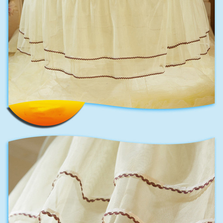 Lace Princess Dome Floor Mosquito Net AuraRitmo