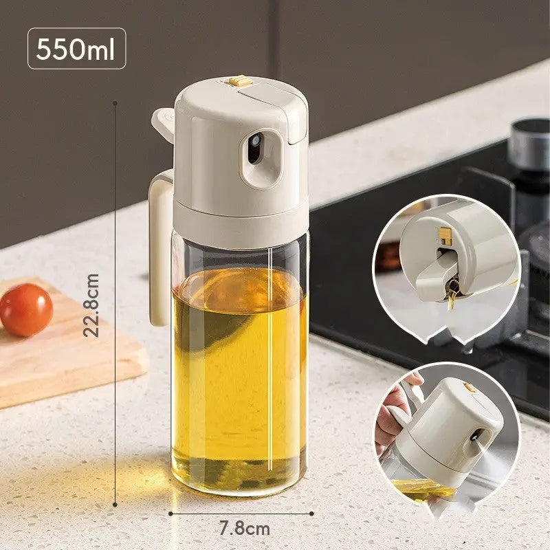2 In 1 Oil Sprayer Bottle BBQ Cooking Oil Dispenser Olive Oil Pourers Sprayer Kitchen Baking Oil Mister Vinegar Bottle AuraRitmo