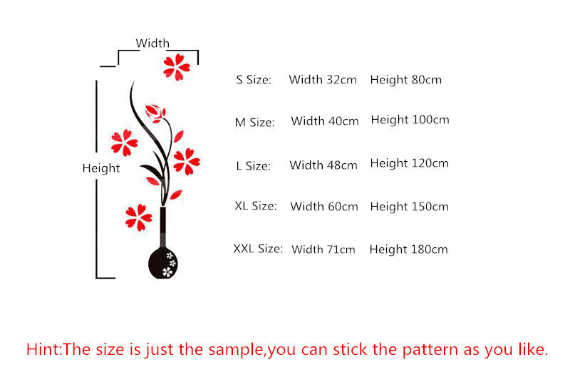 Creative vase acrylic 3D wall sticker AuraRitmo