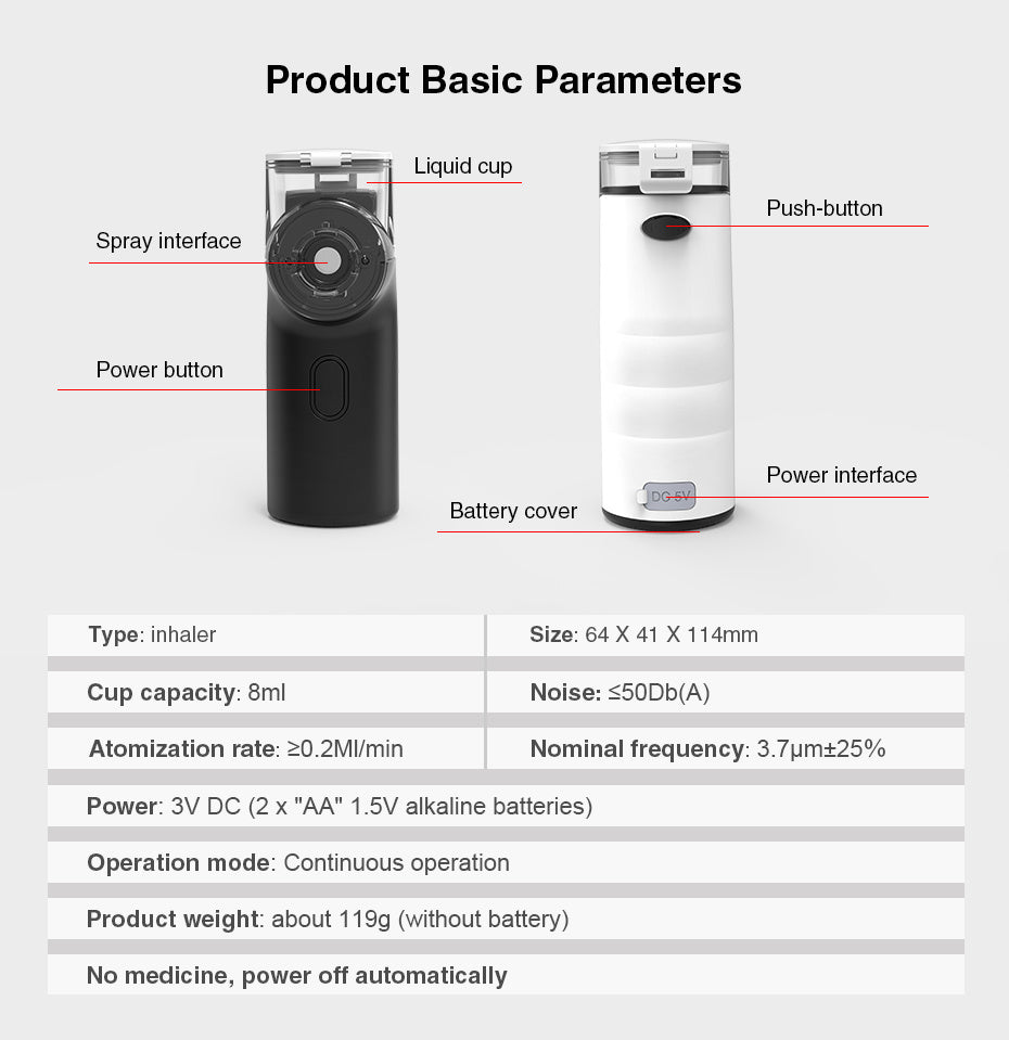 Mini Portable Inhaler Nebulizer for Children AuraRitmo