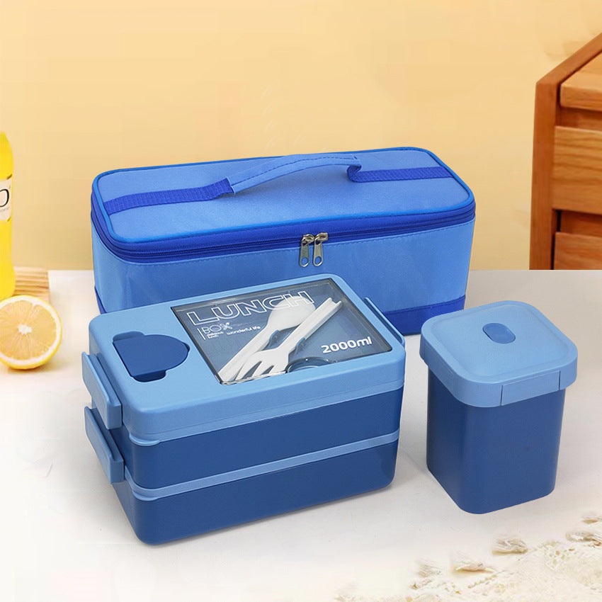 Double Deck Insulated Lunch Box Soup Cups Suit