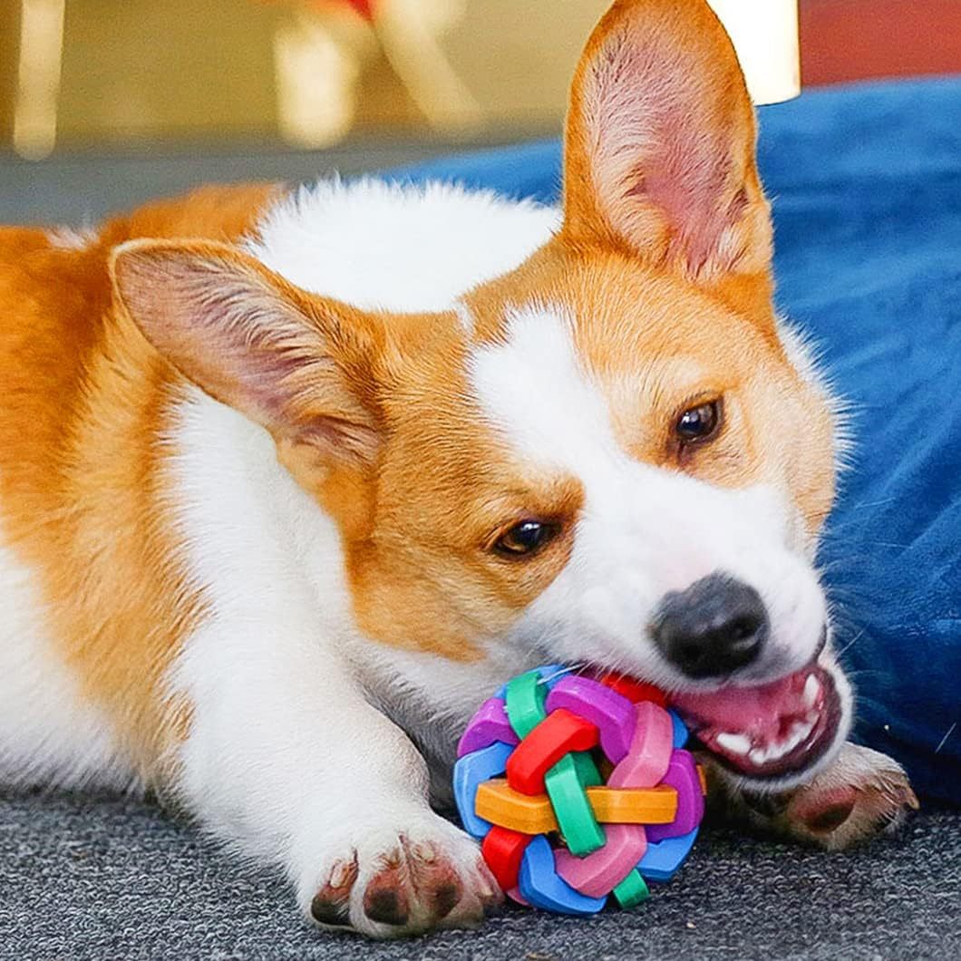 Light Up Dog Balls Sounds Bells Dog Ball Flashing Dog Chew Toys Jumping Interactive Play Balls Colorful Dog Ball For Cats Small Medium Large Dogs