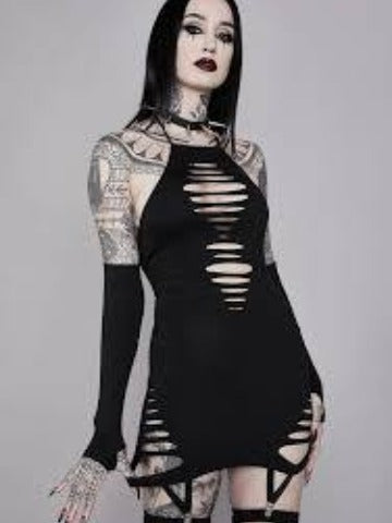 Women's Hollow-out Halter Lace-up Dress