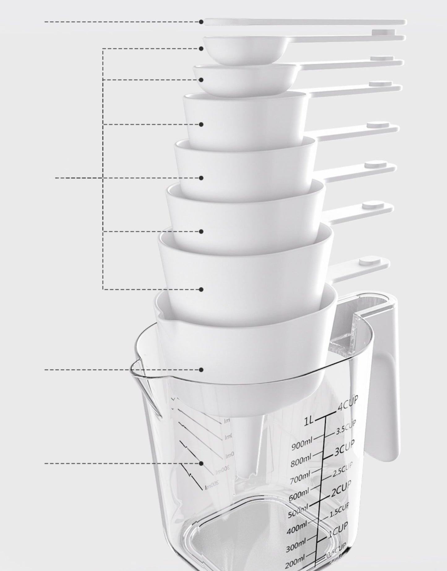 9-piece kitchen household baking tools with scale