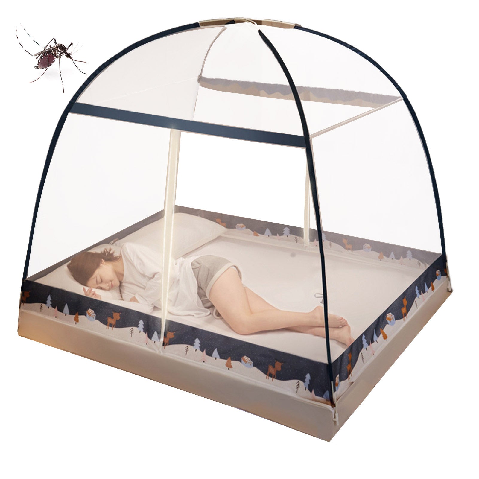 Double Door Zipper Foldable Dormitory Account AuraRitmo