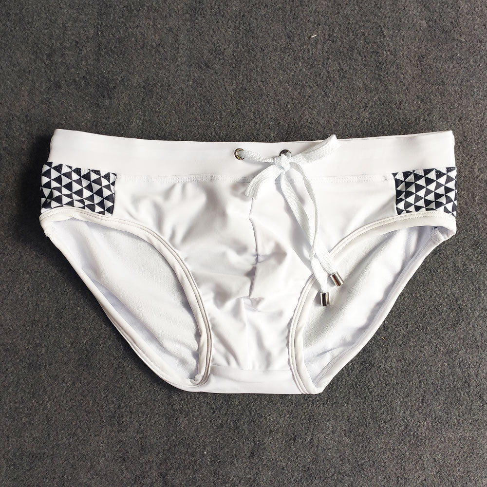 Simple Black And White Bikini Briefs With Cups