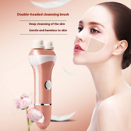 Skin Cleaning Facial Brush Soft And Does Not Hurt Skin Double-headed Speed Control Electric
